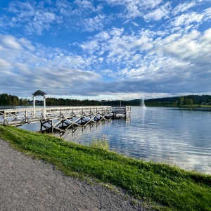 Nyborgstjärnen, bryggan. Arvidsjaur.