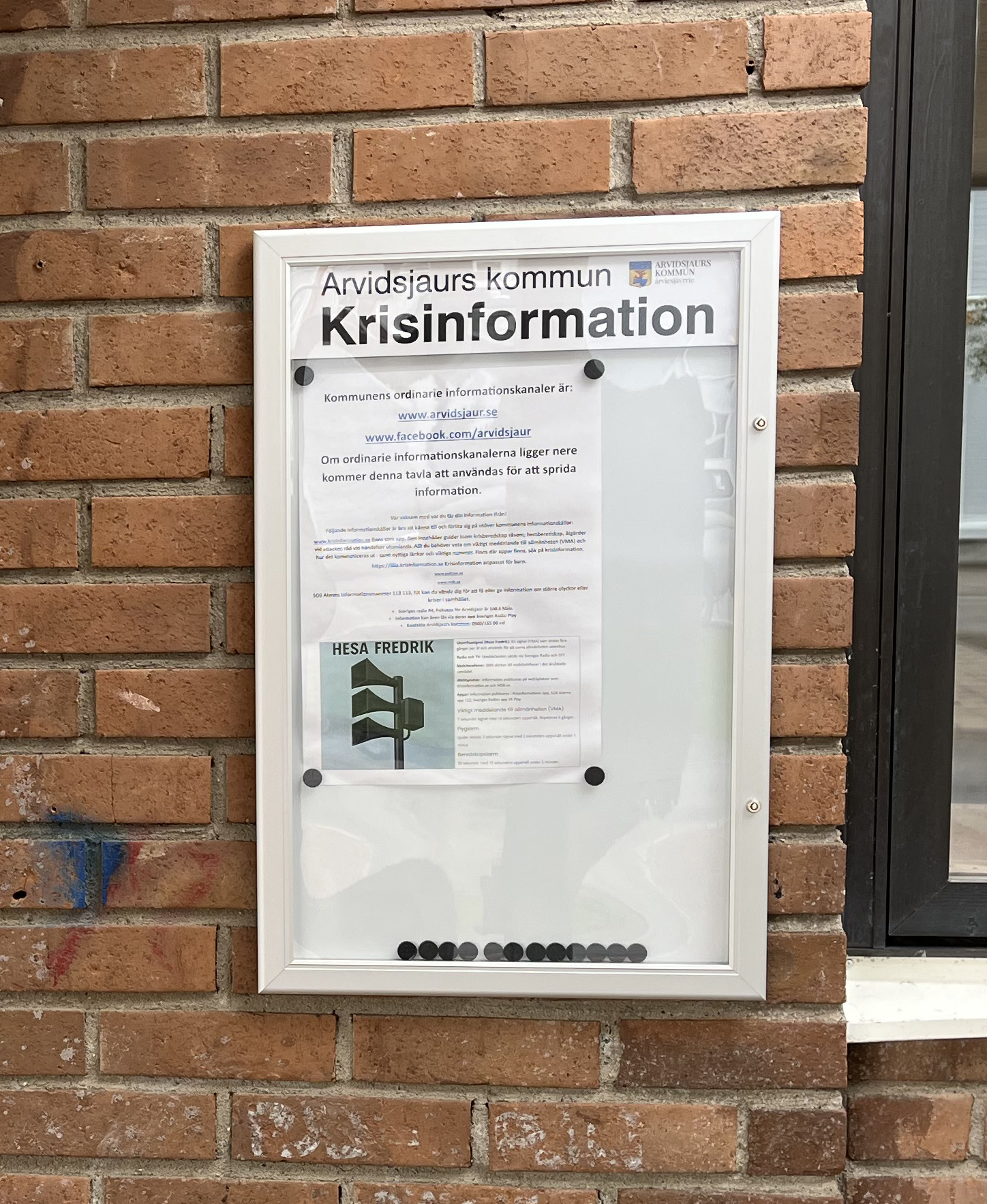 Krisinformationstavla, Medborgarhuset