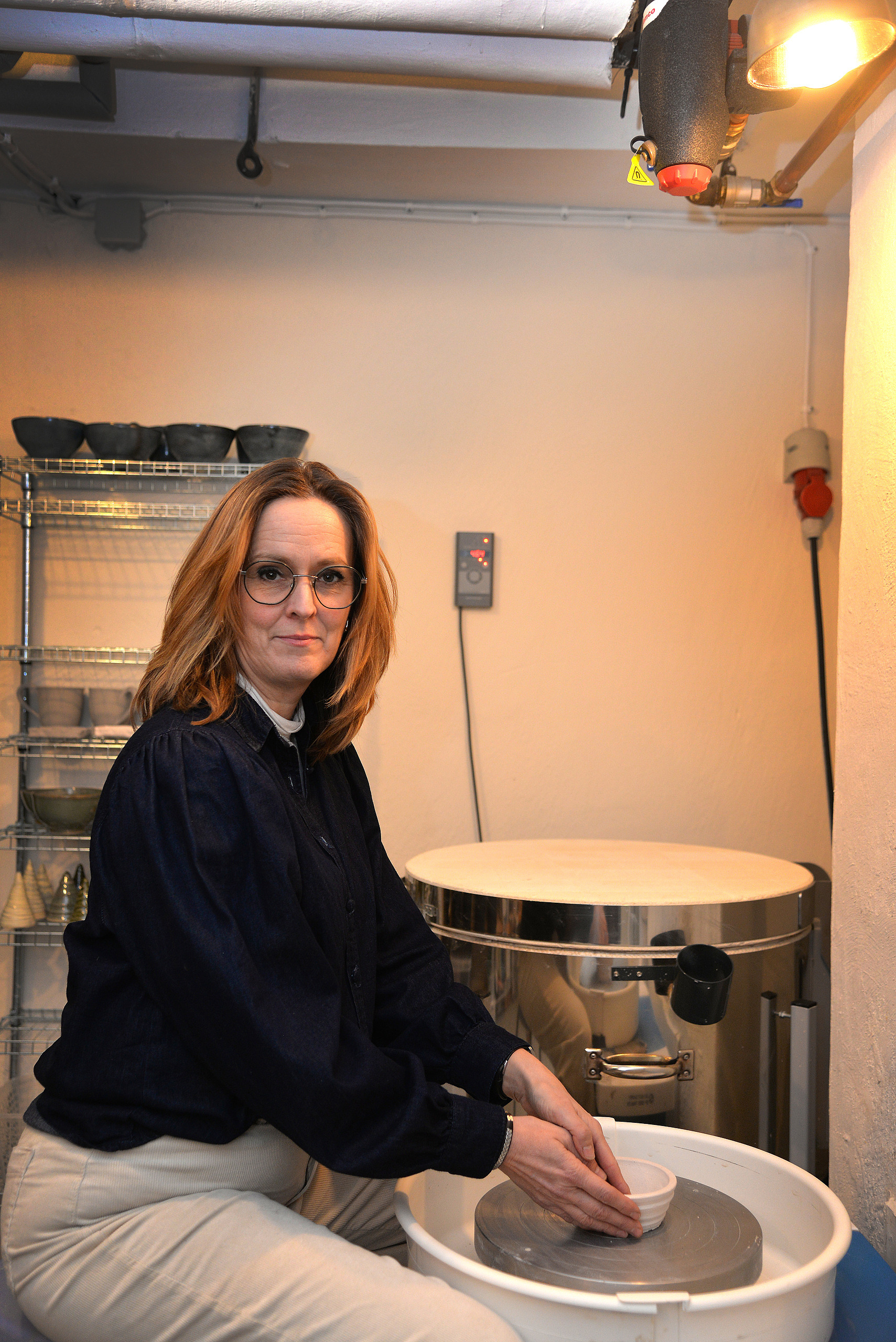 Catarina Bergström, startade eget företag med att dreja, keramik