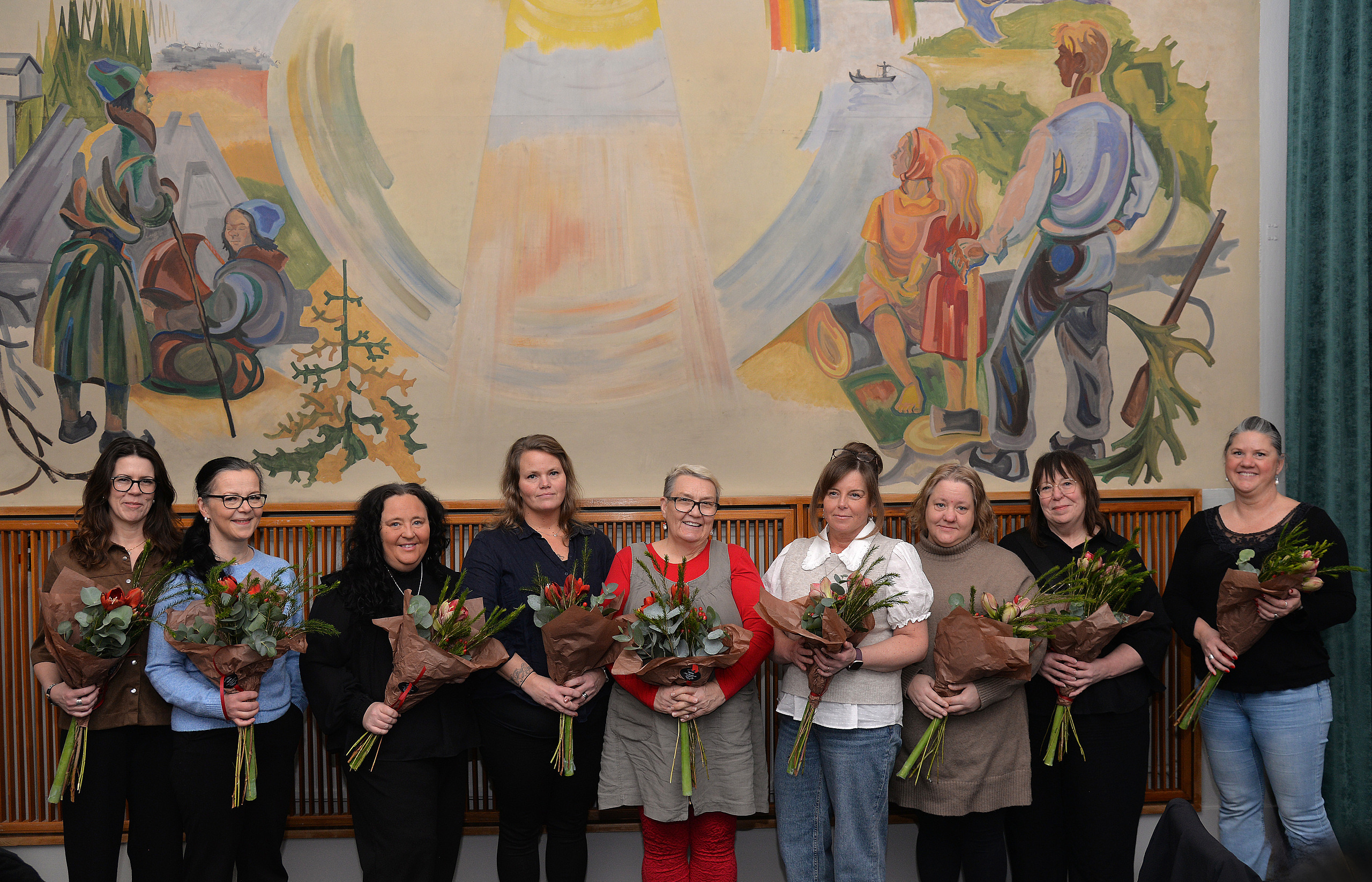 Uppvaktning av trogna medarbetare, som tjänstgjort i 25 år 2025.